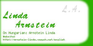 linda arnstein business card